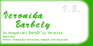 veronika barbely business card